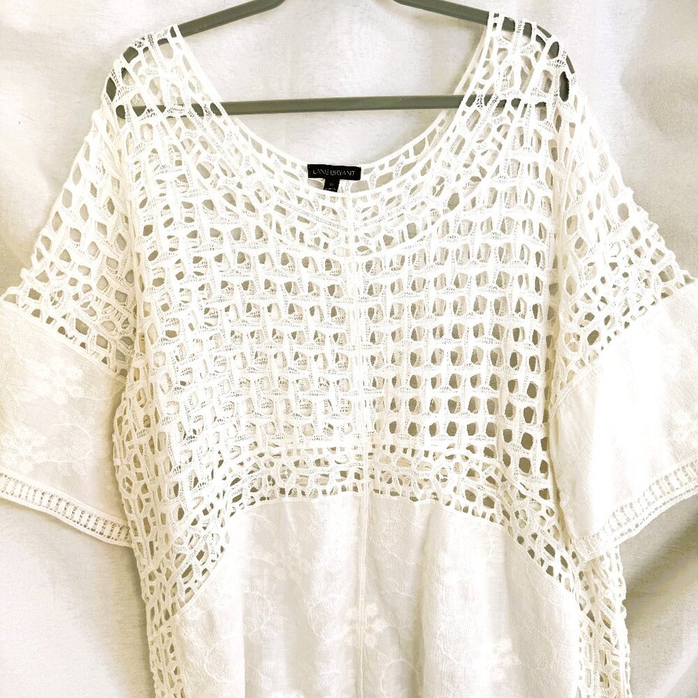 White Lacy Coverup in size 22 Lane Bryant